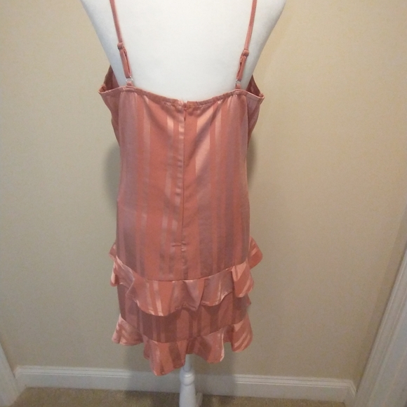Pinch Striped Midi Dress in Shimmery Peach Tones - Picture 5 of 8